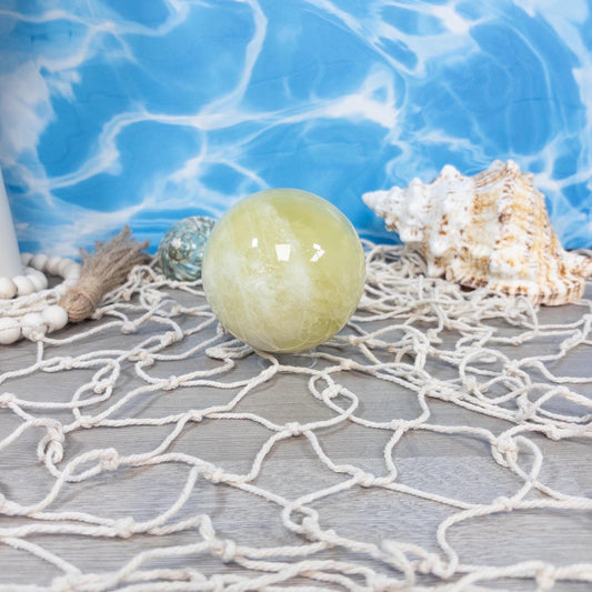 Lemon Calcite Crystal Sphere