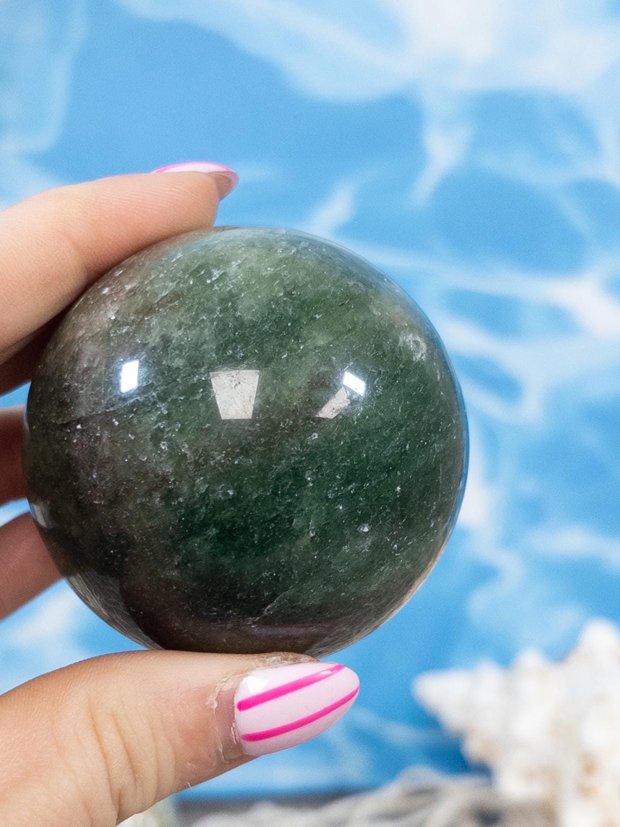 Green Strawberry Quartz Sphere