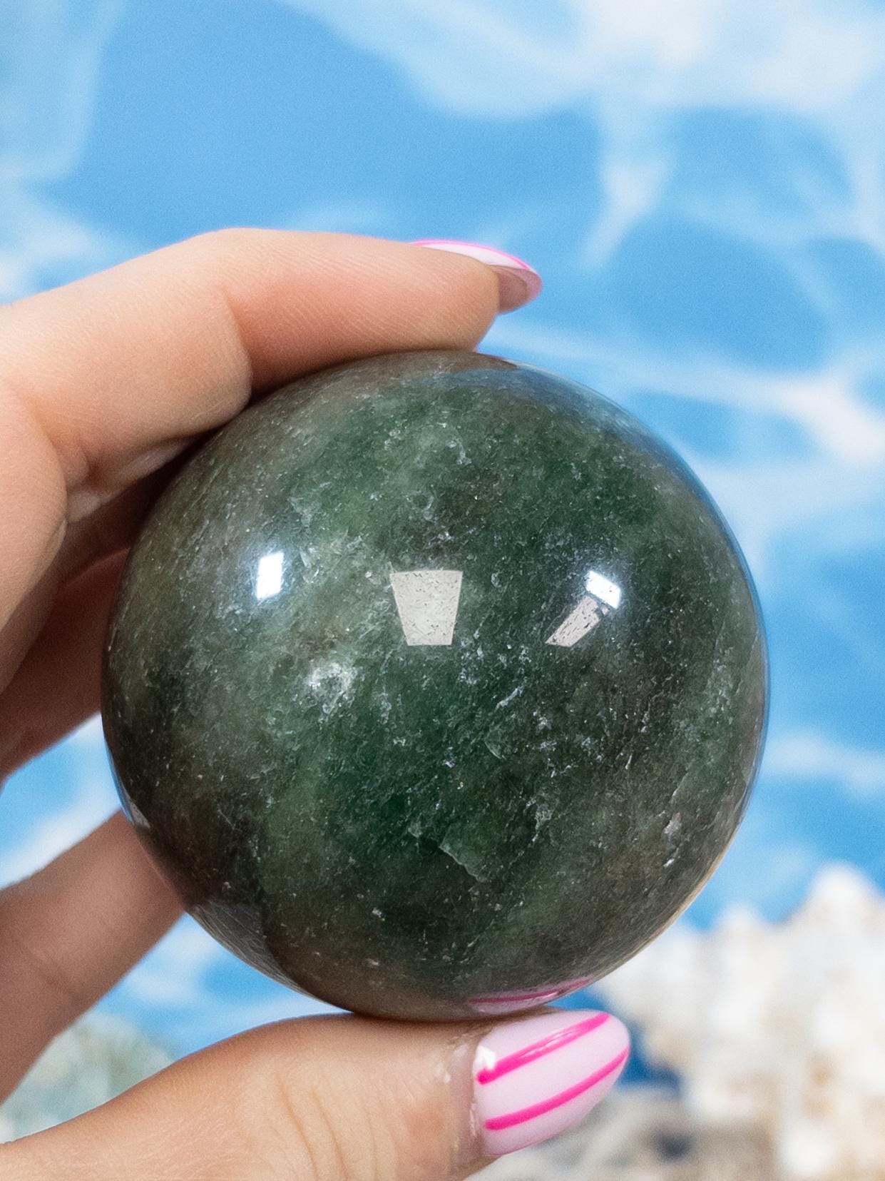 Green Strawberry Quartz Sphere