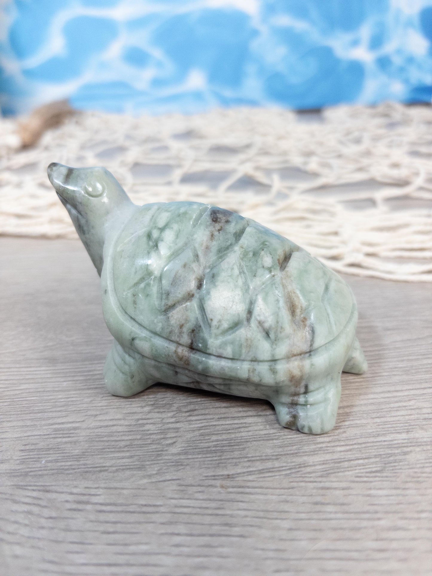 Green Jade Turtle Carving