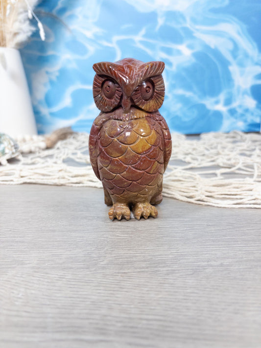 Ocean Jasper Owl Carving