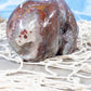 Mexican Agate Crystal Skull Carving with Druzy
