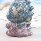 Ocean Jasper Baby Dino Carving: Crystal Animal Figurine
