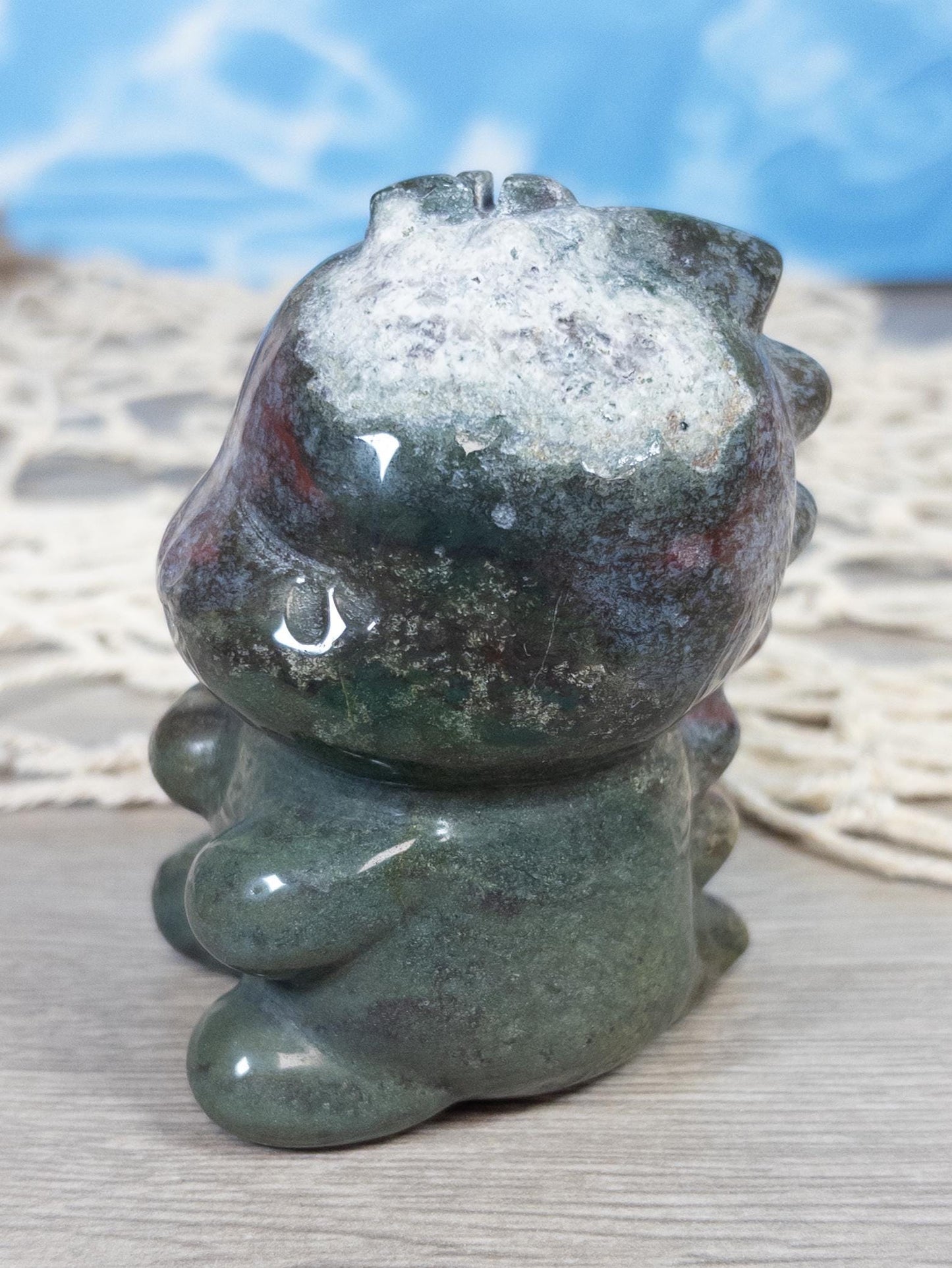 Ocean Jasper Baby Dino Carving