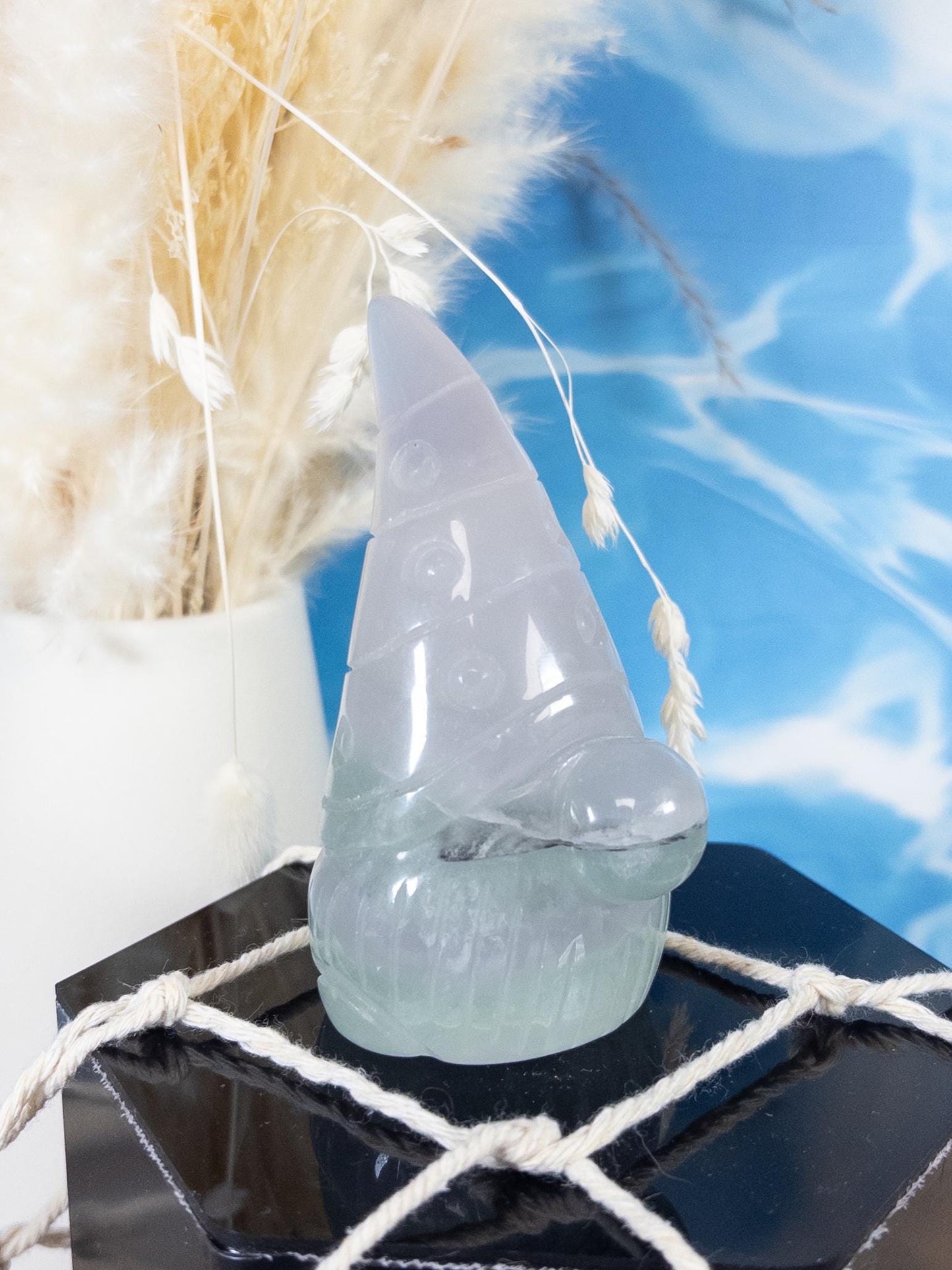 Lavender Fluorite Gnome Carving