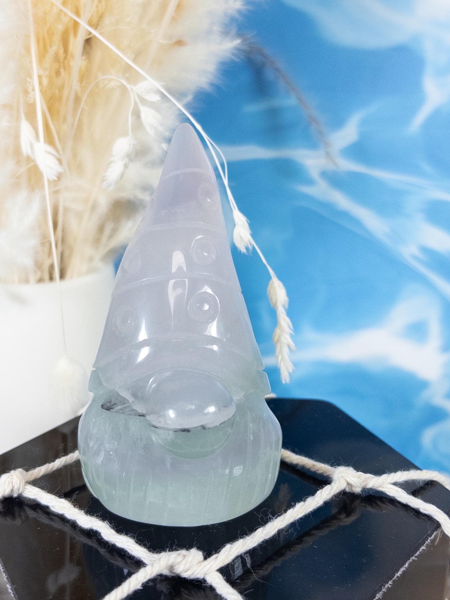 Lavender Fluorite Gnome Carving