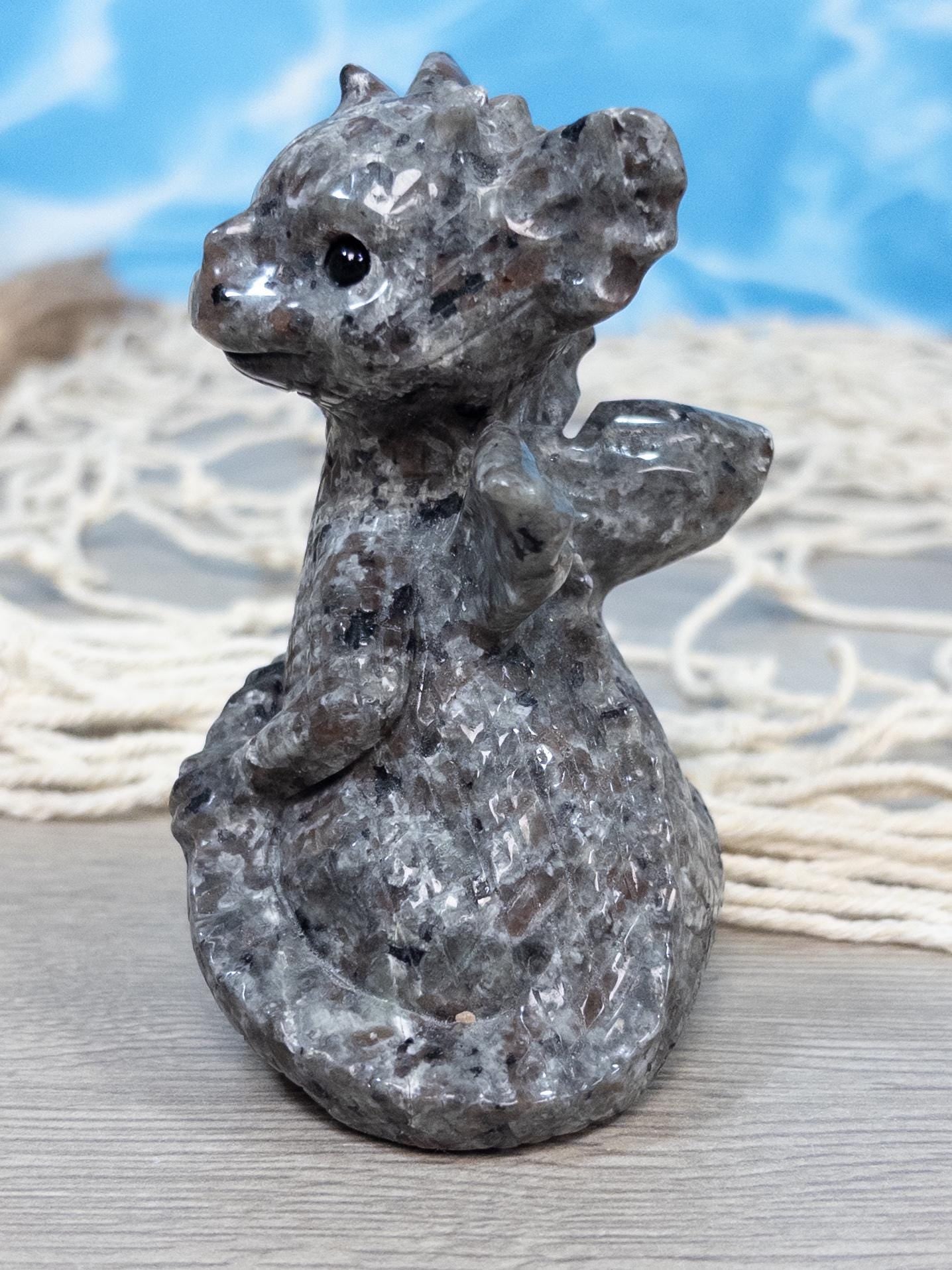 Yooperlite Dragon Carving: UV Reactive