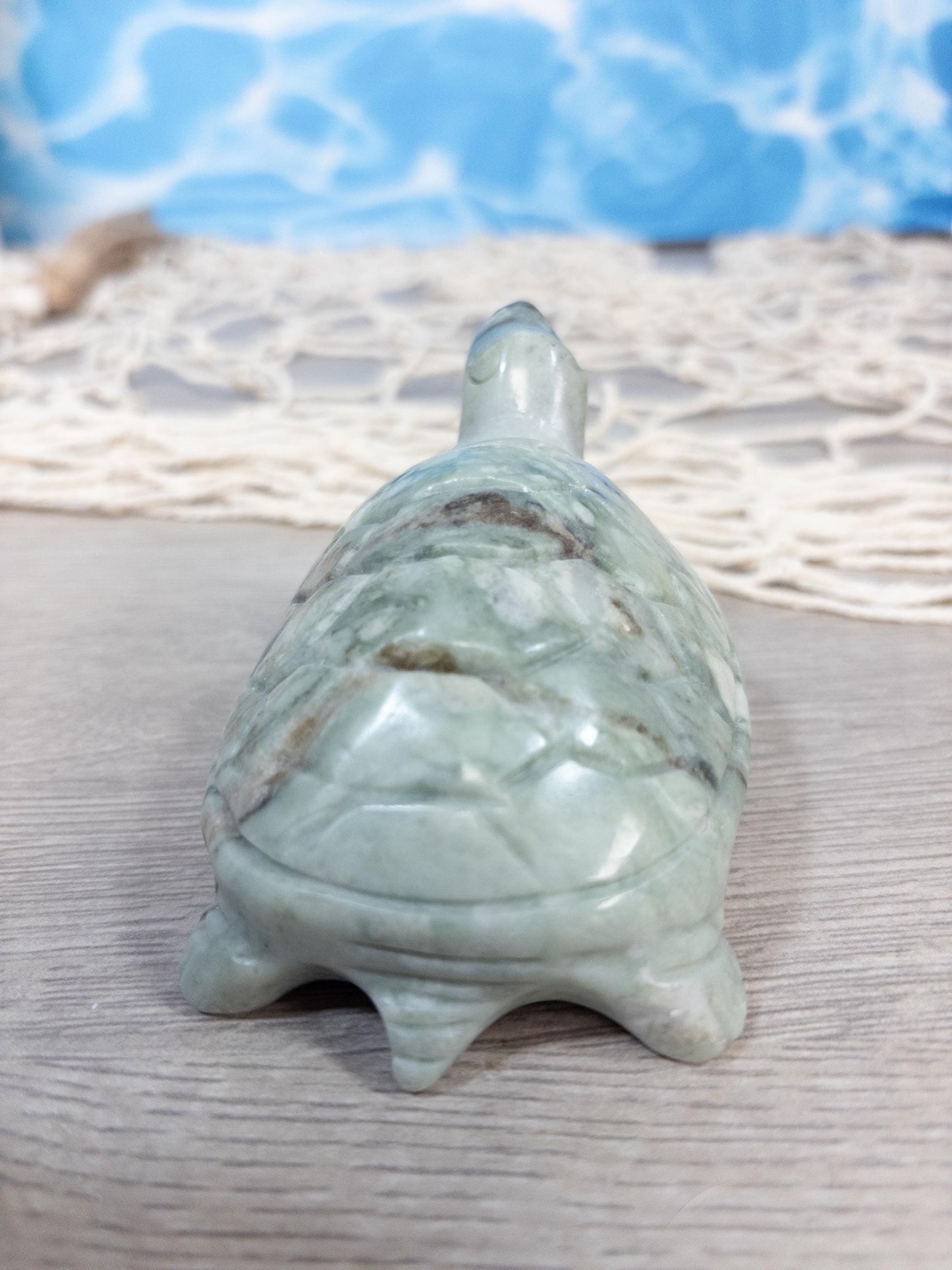 Green Jade Turtle Carving