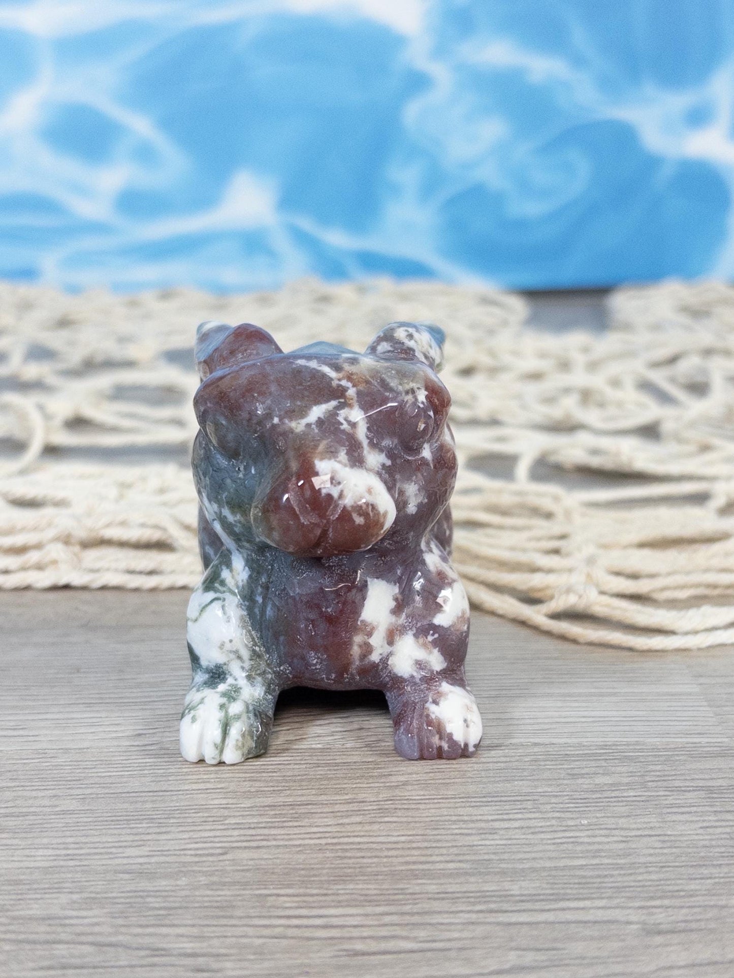 Ocean Jasper Bunny Carving