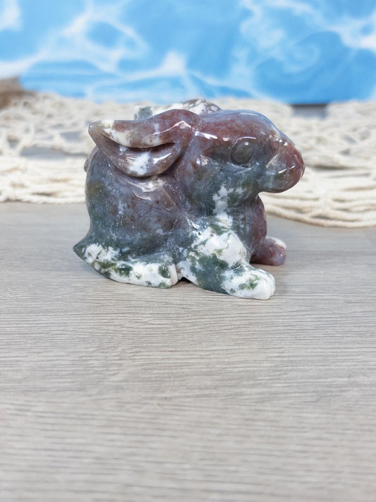Ocean Jasper Bunny Carving