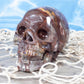 Mexican Agate Crystal Skull Carving with Druzy