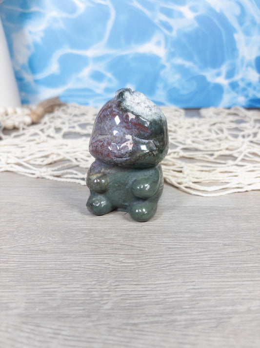 Ocean Jasper Baby Dino Carving