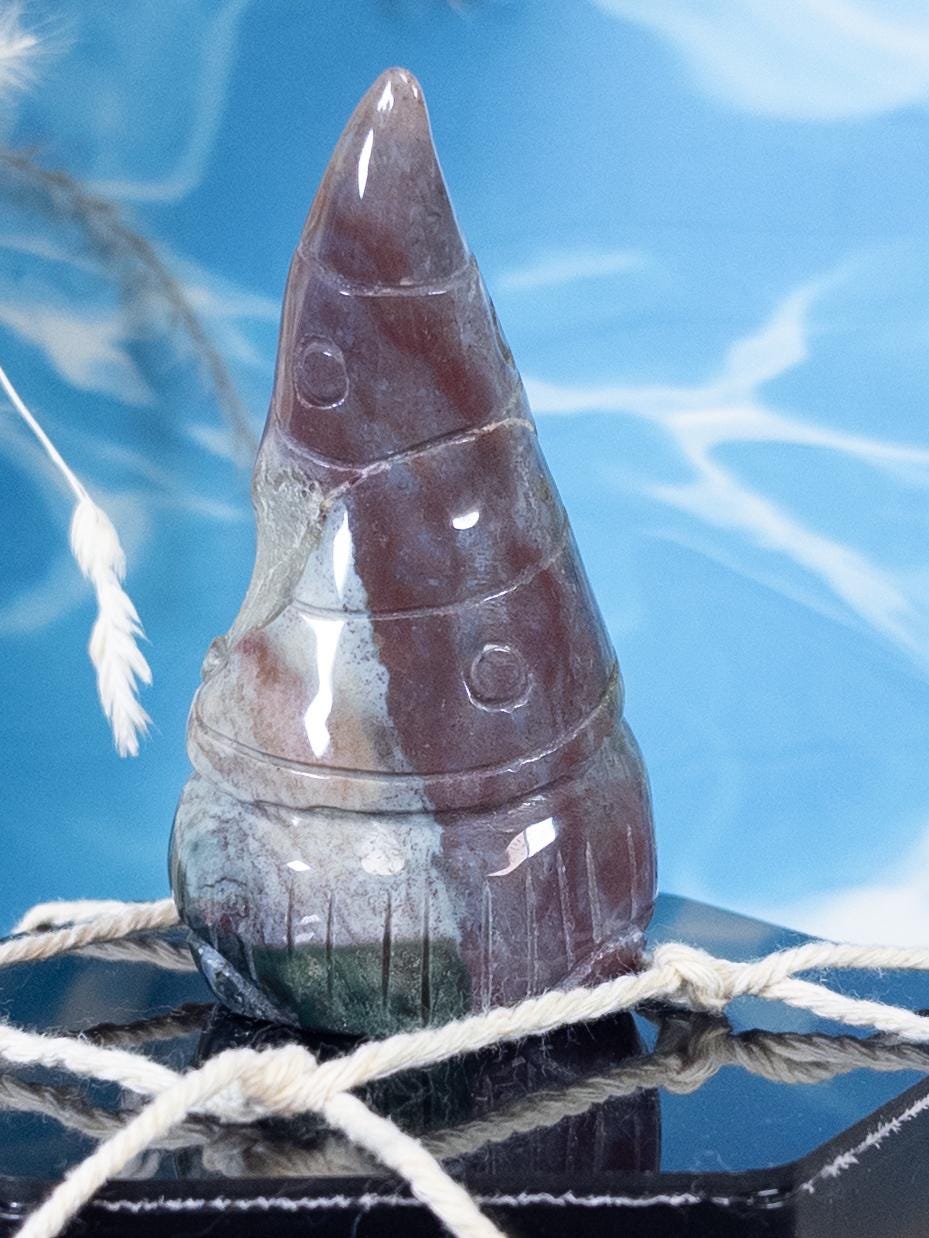 Ocean Jasper Gnome Carving