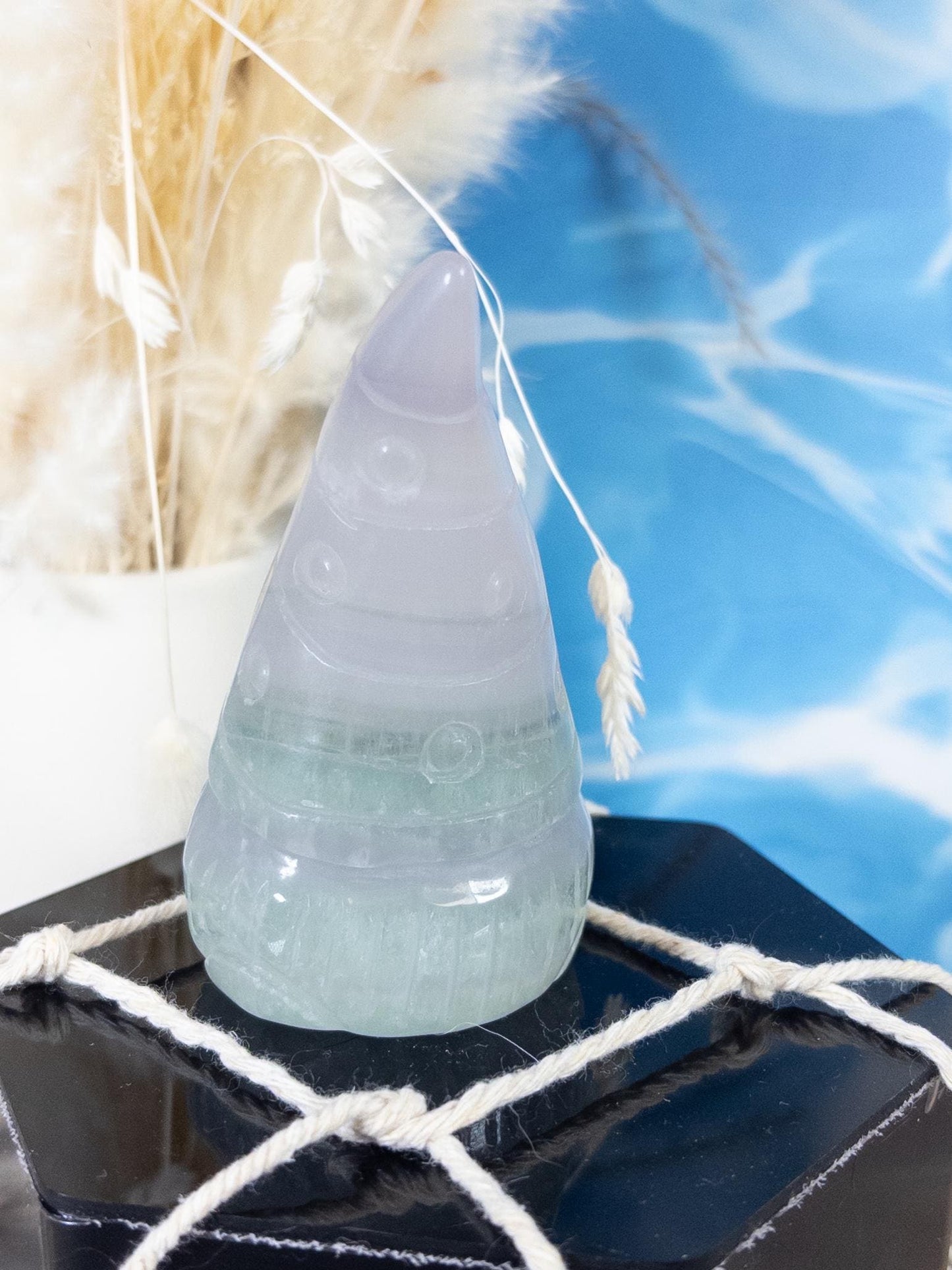 Lavender Fluorite Gnome Carving